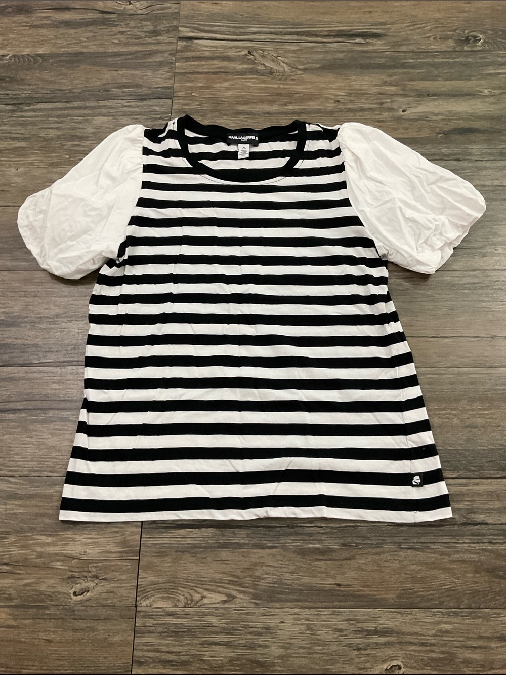 Karl Lagerfeld Striped Top Sz M